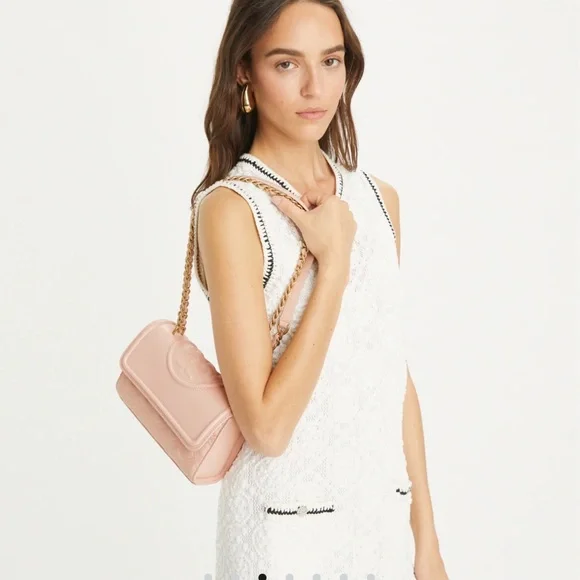 Tory Burch SMALL FLEMING POLISHED-GRAIN CONVERTIBLE SHOULDER BAG - Picture 12 of 13